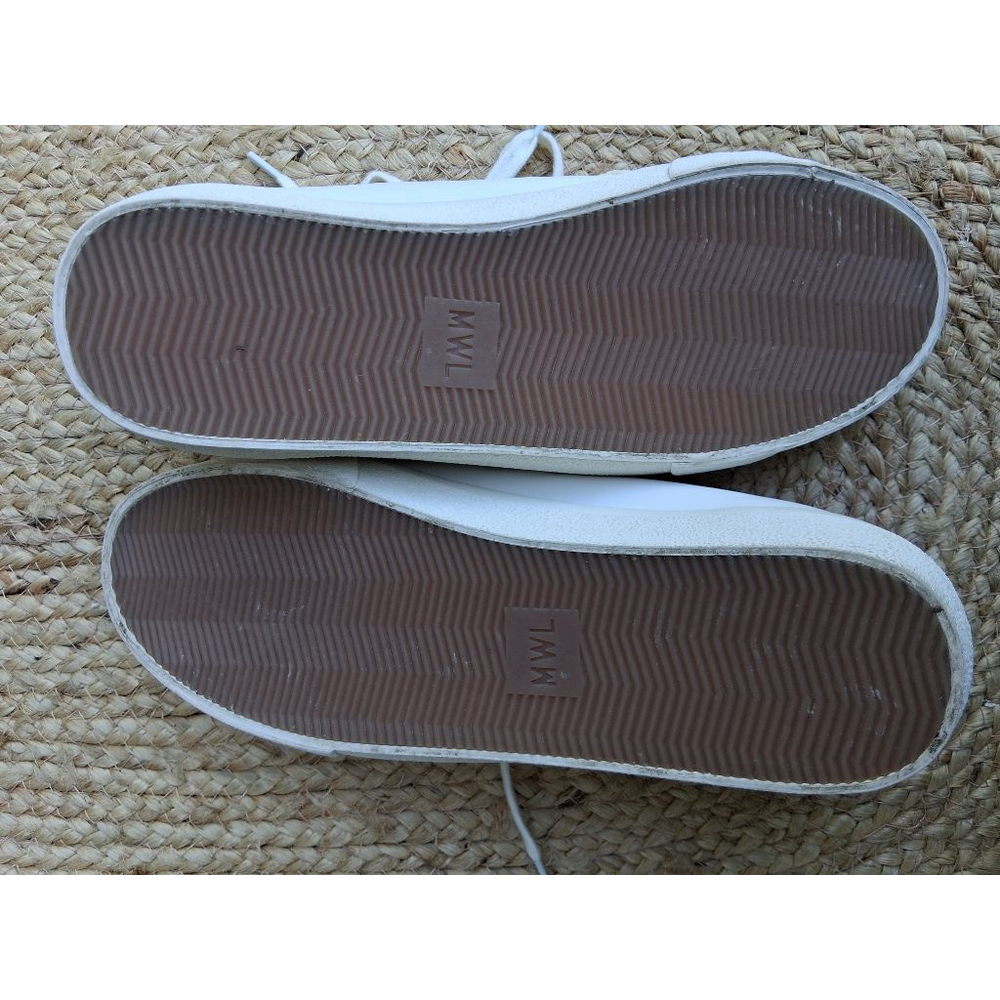 Madewell Sidewalk Low -Top Sneakers Sz 9.5 Snake Embossed Leather Wave EUC - Picture 11 of 13